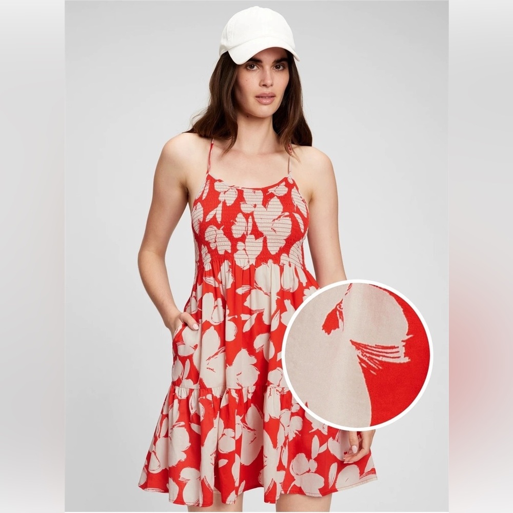 Gap Smocked Tiered Mini Dress